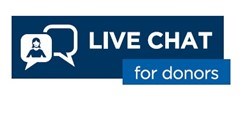 Live chat for donors.
